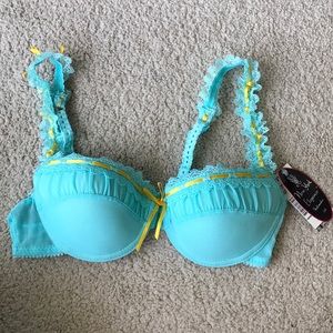 New York elegance intimates bra 34b wire blue NWT